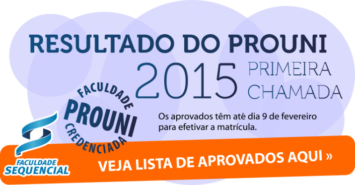 Resultado do PROUNI 2015 - Primeira Chamada