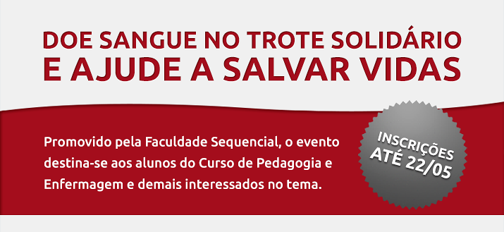 Inscrições abertas para o Trote Solidário - Doação de Sangue