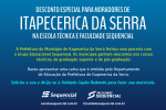 Desconto para munícipes de Itapecerica da Serra